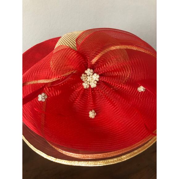 Gorgeous Vintage Red and Gold Mr. Hi\'s Classic Hat main image 8